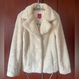 Vintage Esprit Faux Fur Ivory Teddy Coat